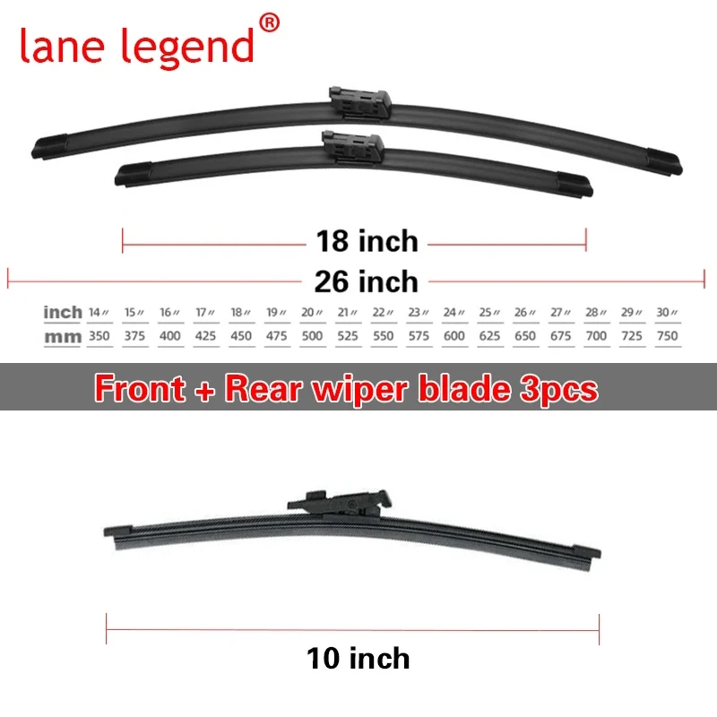 Essuie-Glaces RECAMBO Pour VW ID.3 - Kit Balais Avant 750mm Type E11 Dès 2019 - Vision Parfaite Par Tous Les Temps