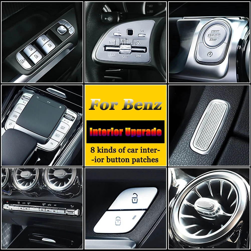 

NEW For Mercedes Benz A B CLA GLB GLA Class W177 W247 C118 W118 X247 H247 Car Central Control Air Conditioning Button Trim Cover