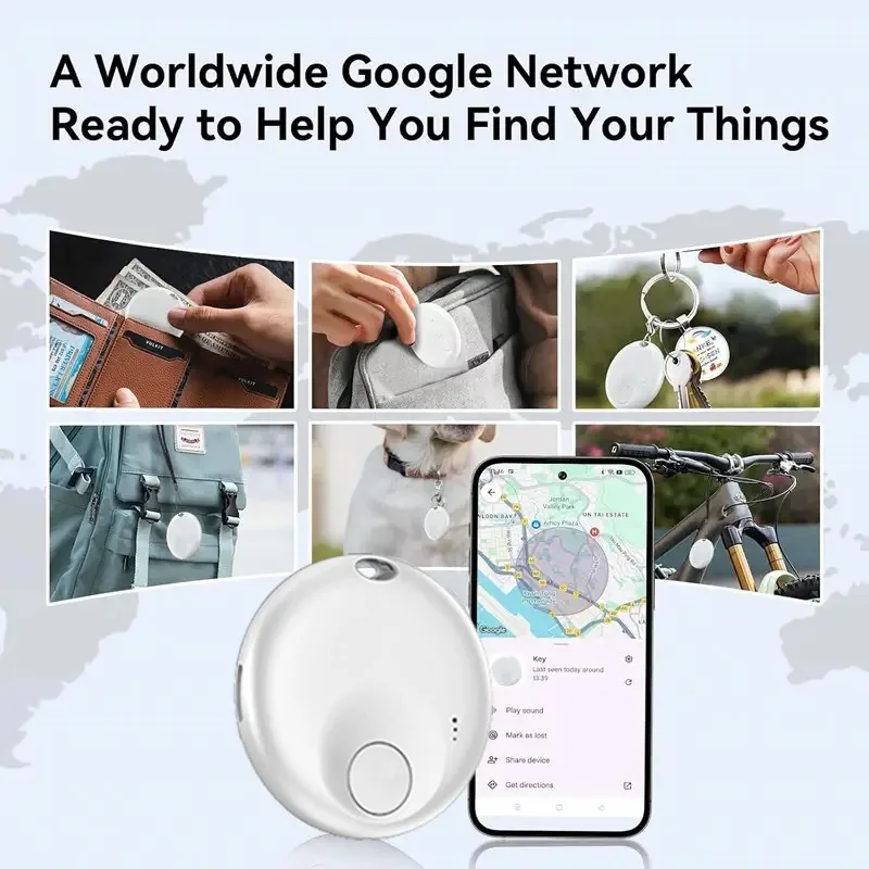 Etiqueta de seguimiento inteligente de sistema dual para etiquetas localizadoras Android o iOS Encuentra mi o Google Find Hub App Finder Car