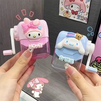 Sanrio Hand-Cranked Pencil Sharpener My Melody Cinnamon Dog Pencil Sharpener Cute Cartoon Single Hole Student School Supplies