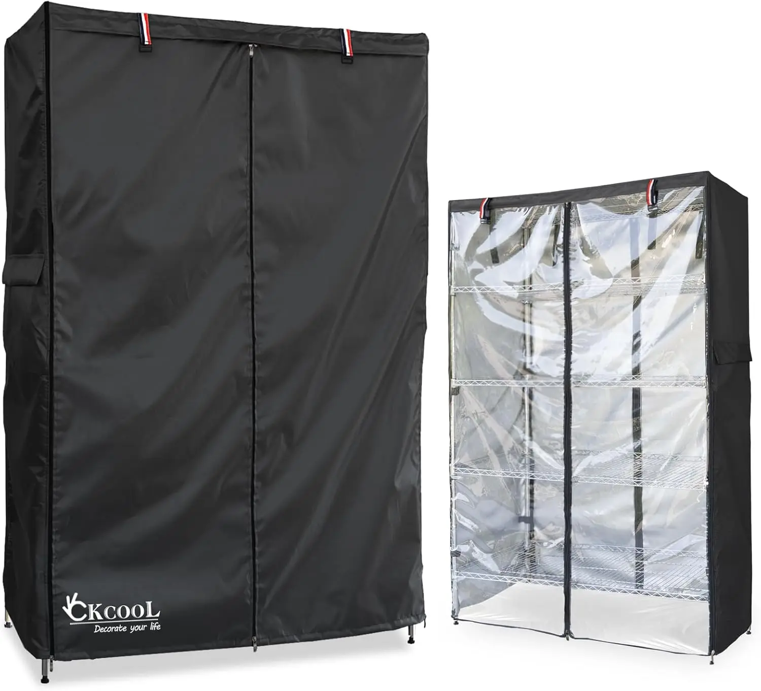 

Waterproof Shelf Cover,600D Heavy Duty Wire Shelving Unit Cover,Shelf Display Ra Protector Cover With Zipper,One Side See