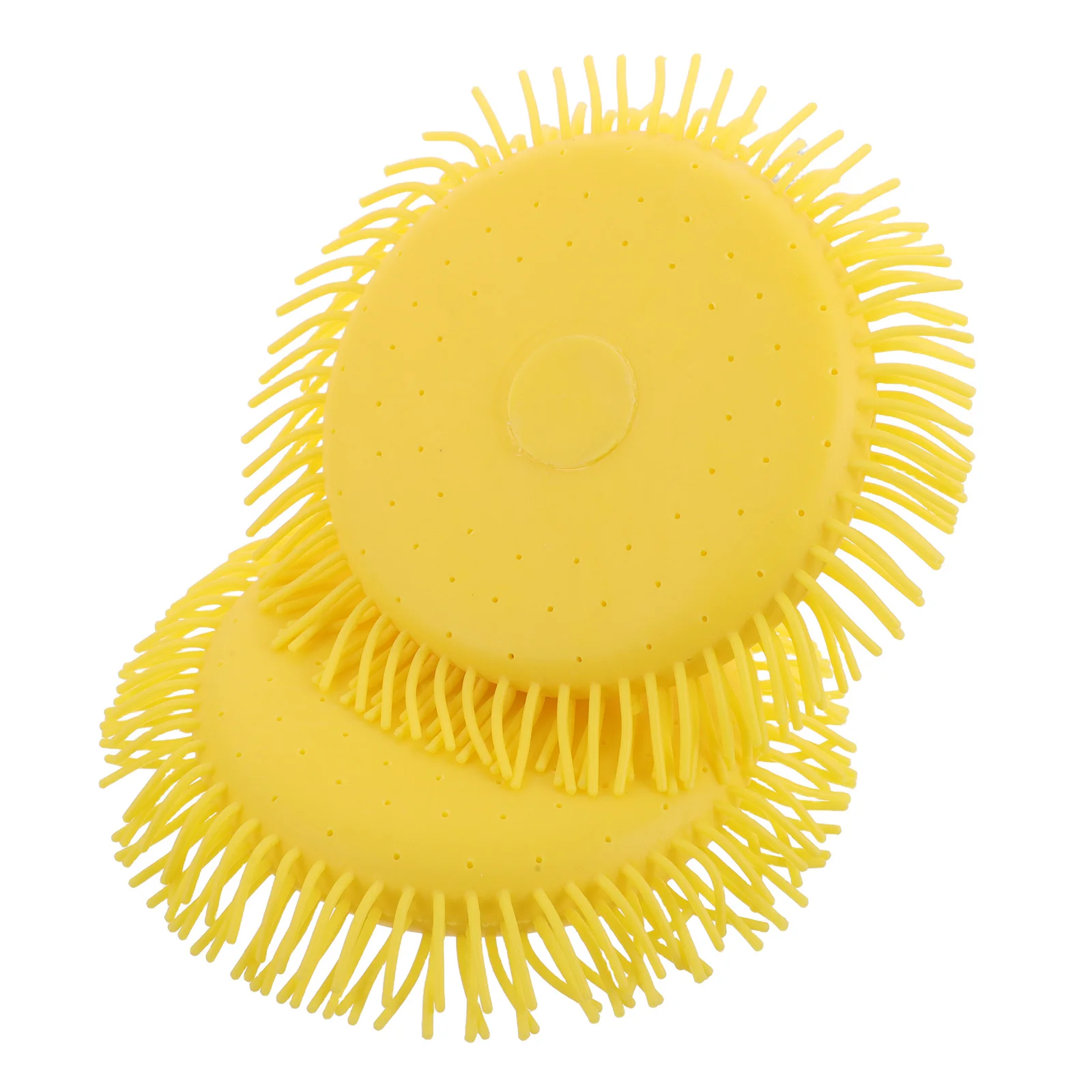 2 個の吸水性ウォーターフライングディスクイエロースプラッシュ屋外プールビーチ遊び場ゲーム軽量裏庭公園スイミングプール用