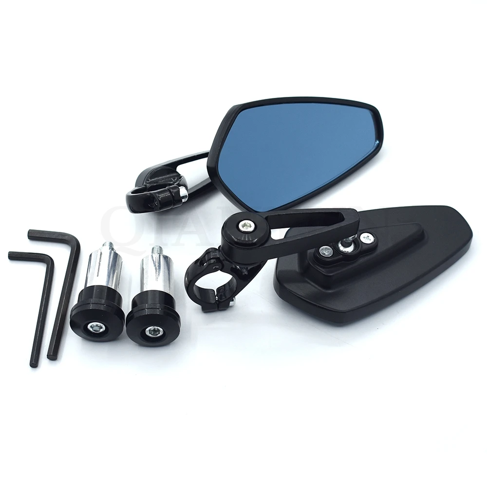 Universal black 7/8\'\' 22mm motorcycle side mirror handlebar end mirror For Kawasaki Ninja 650R ZX6 ZX6R 636 ZX6R Z800 Z900 Z1000