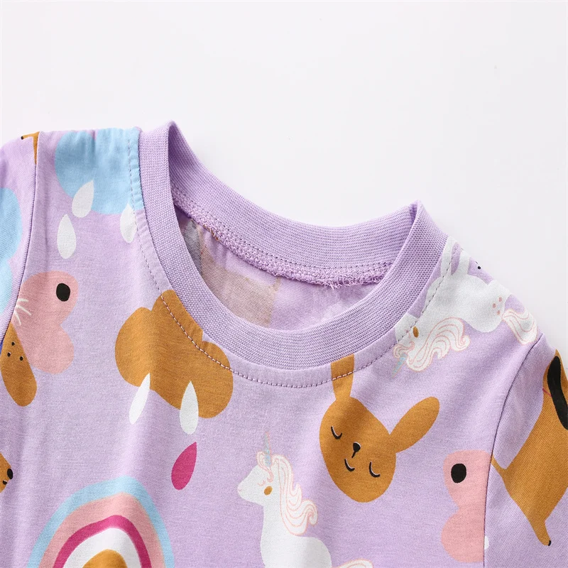 Jumping Meters 2-7T Animals Long Sleeve Girls T Shirts Kids Autumn Spring Baby Boys Clothes Fashion Toddler Shirts