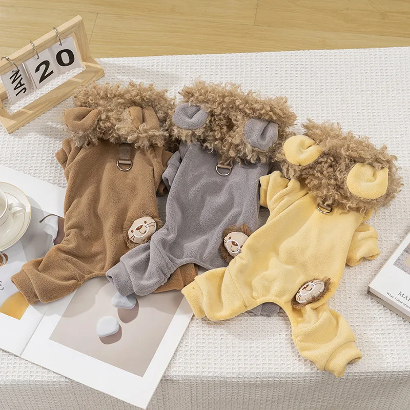 زي كلب الأسد الرائع والشرس لأحتفالات الخريف/الشتاء. مثالية لزي الأسد المريح على شكل كلب عيد الميلاد من Howllween #1