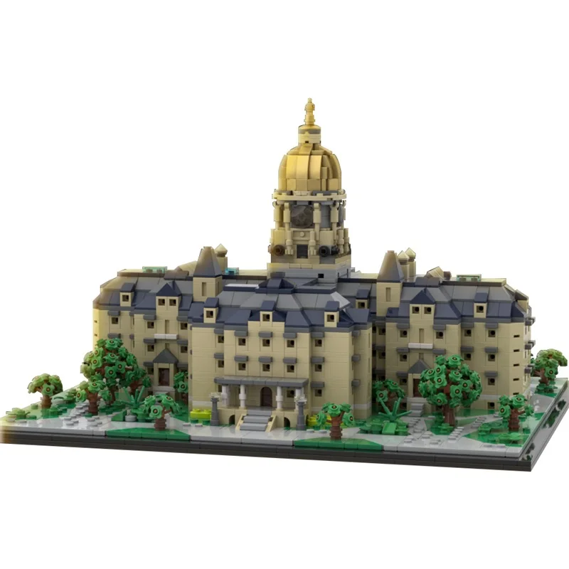 MOC Medieval Golden Dome University of Notre Dame Model Building Blocks Notre Dame de Paris Church Building Bricks Toy Gift