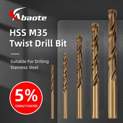 ABAOTE Twist Drill M35 Set di punte da trapano in cobalto per utensili con gambo in metallo e ferro accessori per trapano in acciaio inossidabile per metallo