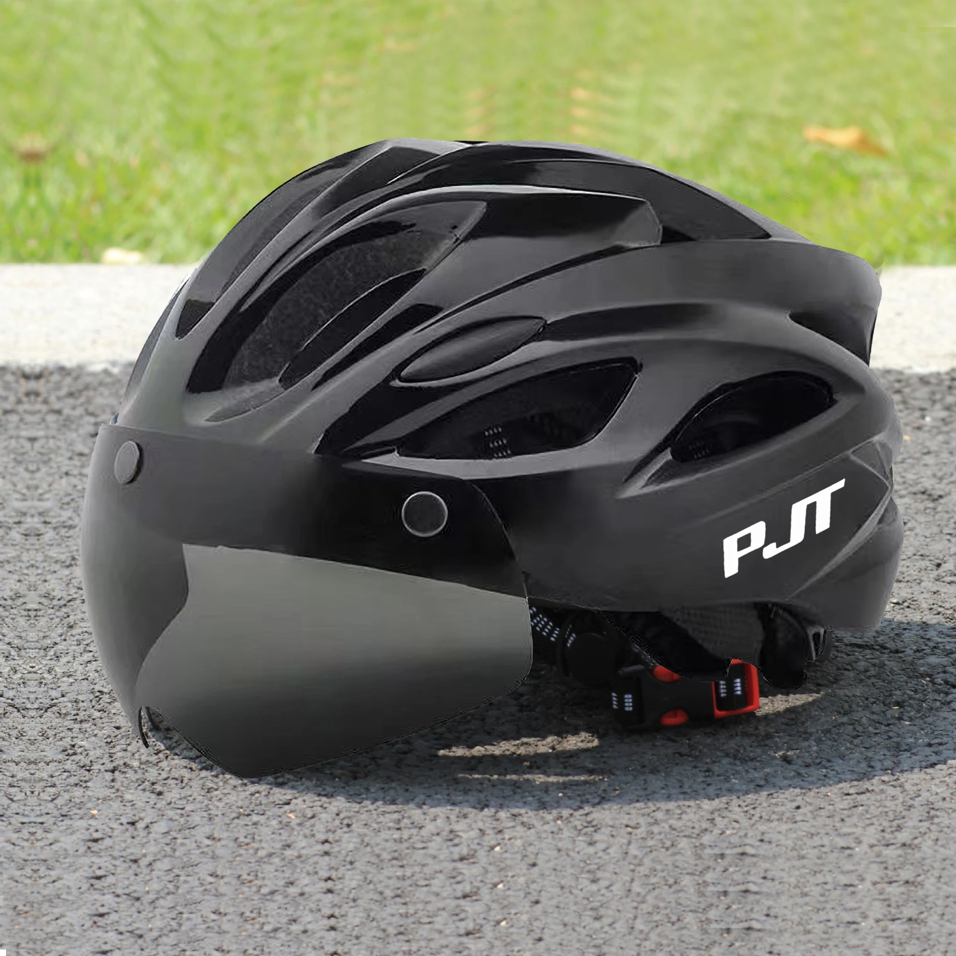 PJT Ultralichte magnetische bril Fietshelm Lichtgewicht PC-shell en EPS-schuimconstructie Fietshelm MTB-fietshelm