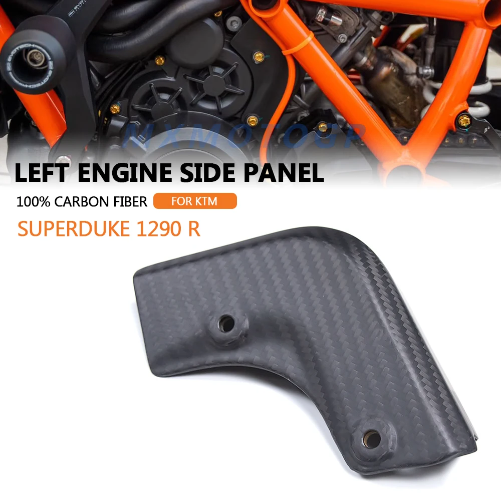 

For KTM 1290 Super Duke R Superduke 1290 2020- 2022 2023 100% Carbon Fiber Left Engine Side Panel Fairing Motorcycle Accessories
