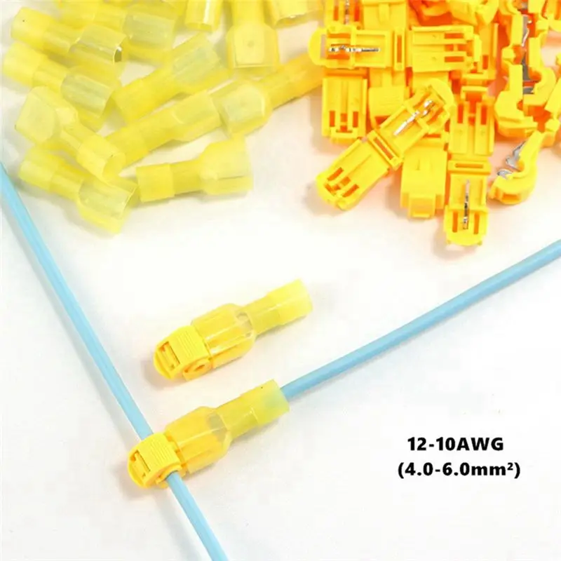 Apr.Ant Clamp T-Type Non-Break Line Main Line Branch Connector 480Pcs Nylon Insert Cold Press Terminal