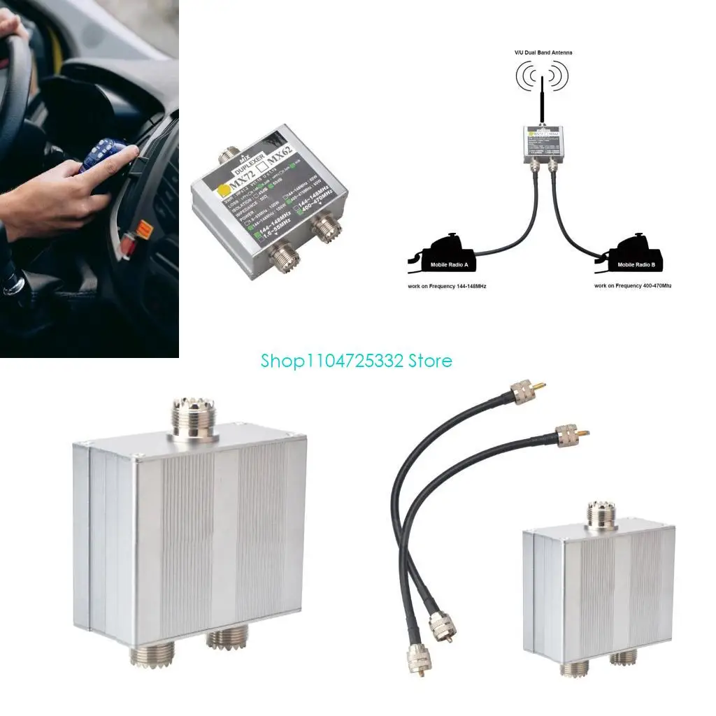 

P5EA DualBand Ham Mobile Walkie Taklie Дуплексер Антенна VHF 144-148 МГц UHF 400-470 МГц