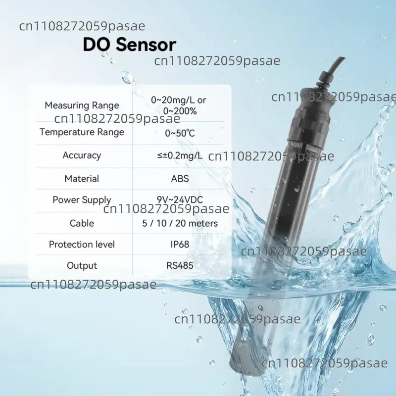 Long-life economical RS485 ABS corrosion-resistant DO sensor, in-line optical dissolved oxygen sensor