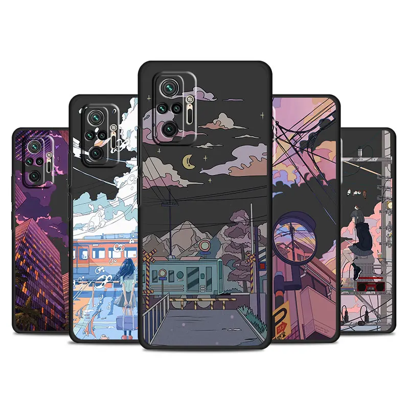 phone Cases for Xiaomi Redmi Note 9 13 case 11S 13C 10 5G 12 Pro 12S 12C 7 fundas Antiscratch cover City High Altitude Aircraft