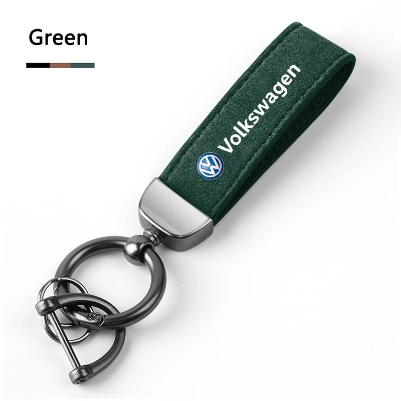 Leather Car Keychain Key Chain Rings Metal Leather for for VW Volkswagen Golf Polo Passat Touran Jetta Car-Styling Accessories