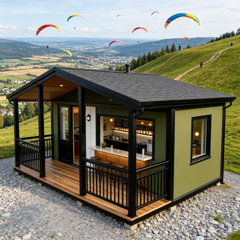 20FT Foldable Expandable Container House Integrated Kitchen Bathroom Portable Family Living Prefab Home