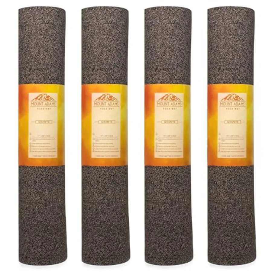 

Набор из 4-х ковриков для йоги Granite XL Heavy Yoga Mat, 72 x 26 дюймов, из пробки и натурального каучука, толщиной 5 мм, для тренировок, нескользящий, для влажного и сухого использования.