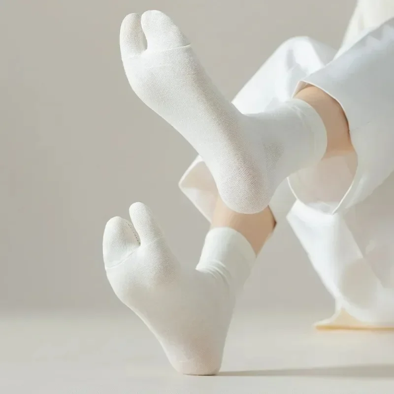 

Модные носки в японском стиле для мужчин и женщин, летние волокнистые носки с двумя пальцами, кимоно, вьетнамки, сандалии, носки с разделенным носком