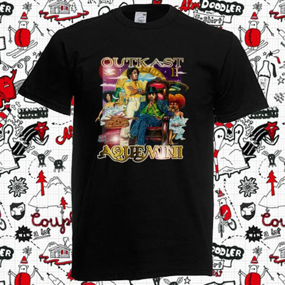 Outkast Aquemini Men'S Black T-Shirt Size S To 3Xl Custom Aldult Teen Unisex Digital Printing Fashion Funny New Xs-5Xl