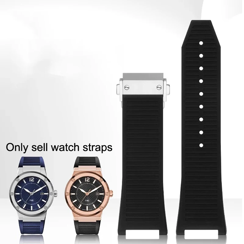 Watch strap accessories For Ferragamo F80 Sports Series Watch Strap Waterproof Notch High Quality Silicone Black Watch Band 26mm