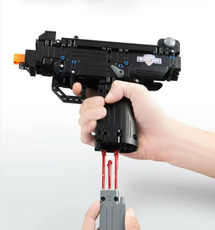 Technical WW2 UZI Submachine Gun Sighting Telescope Models Sniper Building Blocks For Assault Rifle Bricks Toys For Kids Gifts