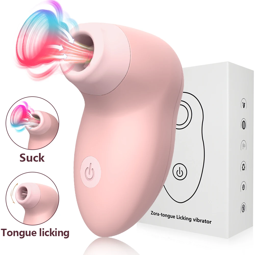 Clitoral Sucking Vibrators 2 IN 1 G Spot Nipple Sucker Tongue Licking Dual Stimulation Massager Mastrubation Sex Toys for Women