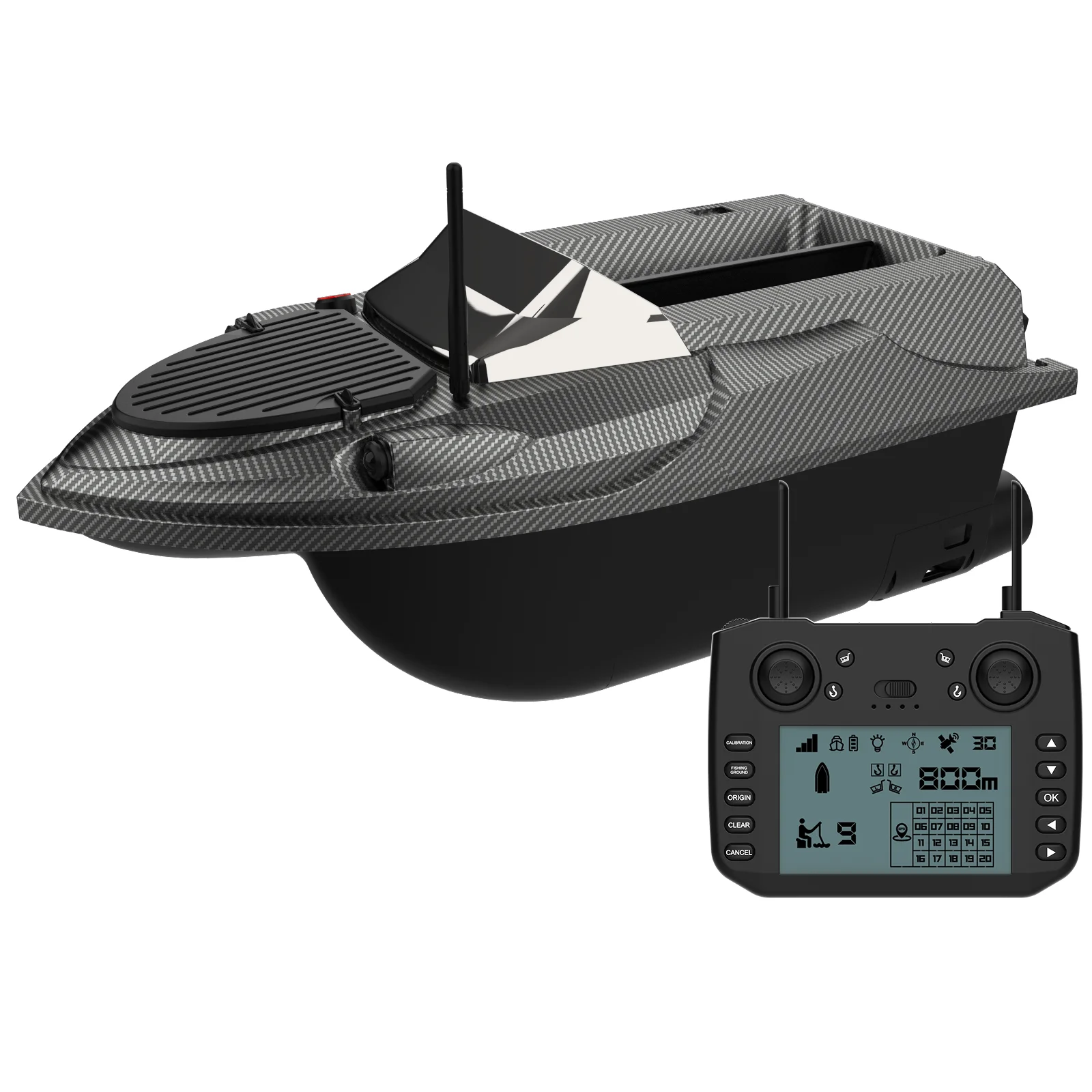 High Tech Fishing Bait Boat GPS Fish Finder RC 800m Control Carp Fishing Gear 180-point Positioning