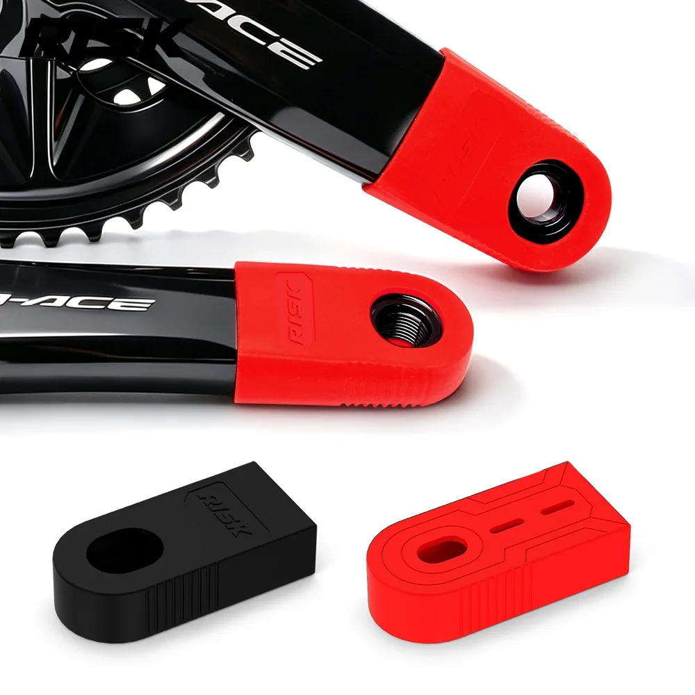 Protector de bielas RISK, cubierta protectora de silicona para el eje del pedal de bicicletas de montaña y de carretera, compatible con 105, UT, DA.