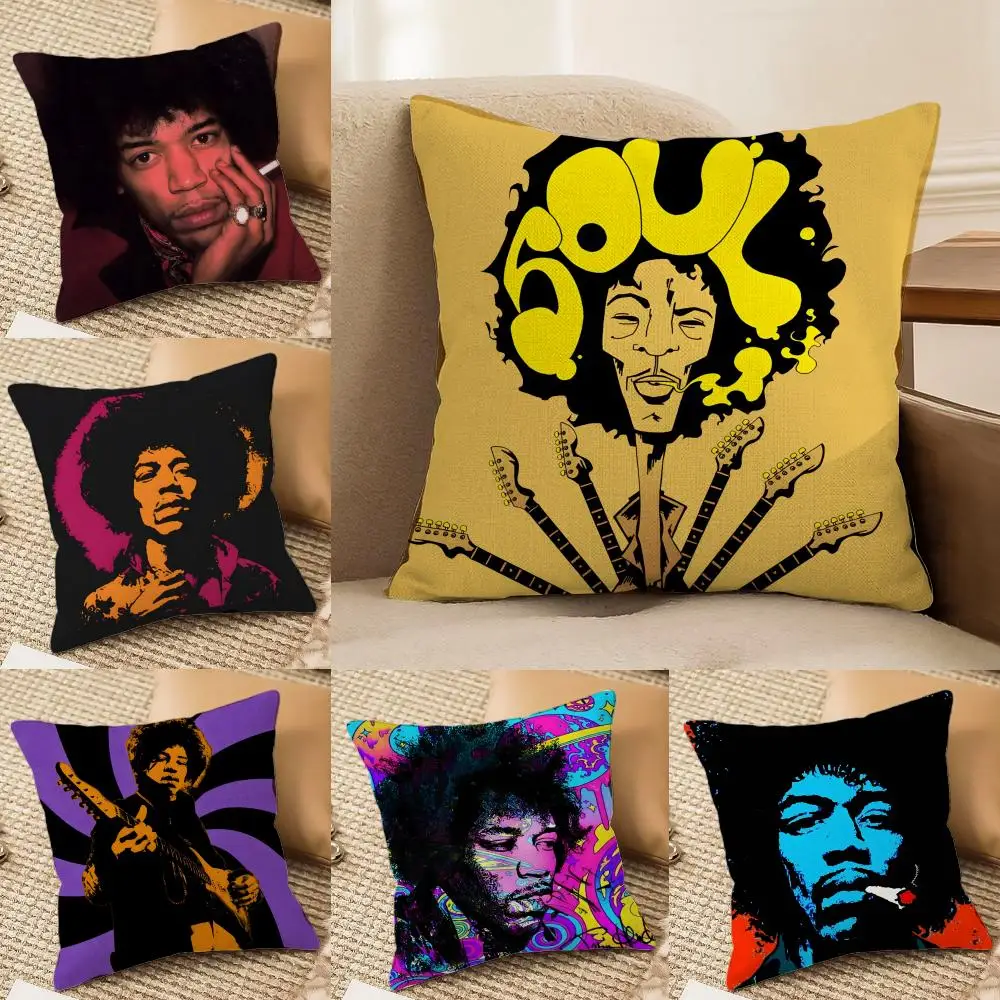 

SingerJ-JimiH-Hendrix Pillow Case pillowcase, double-sided printed, sofa cushion, bedroom headboard