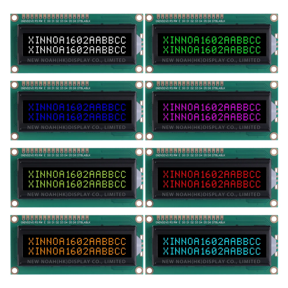 BTN 블랙 필름 옐로우 1602A 문자 LCD 모듈, 16X2 도트 매트릭스 문자, 02x16 LCD 16 핀, 1.5 인치