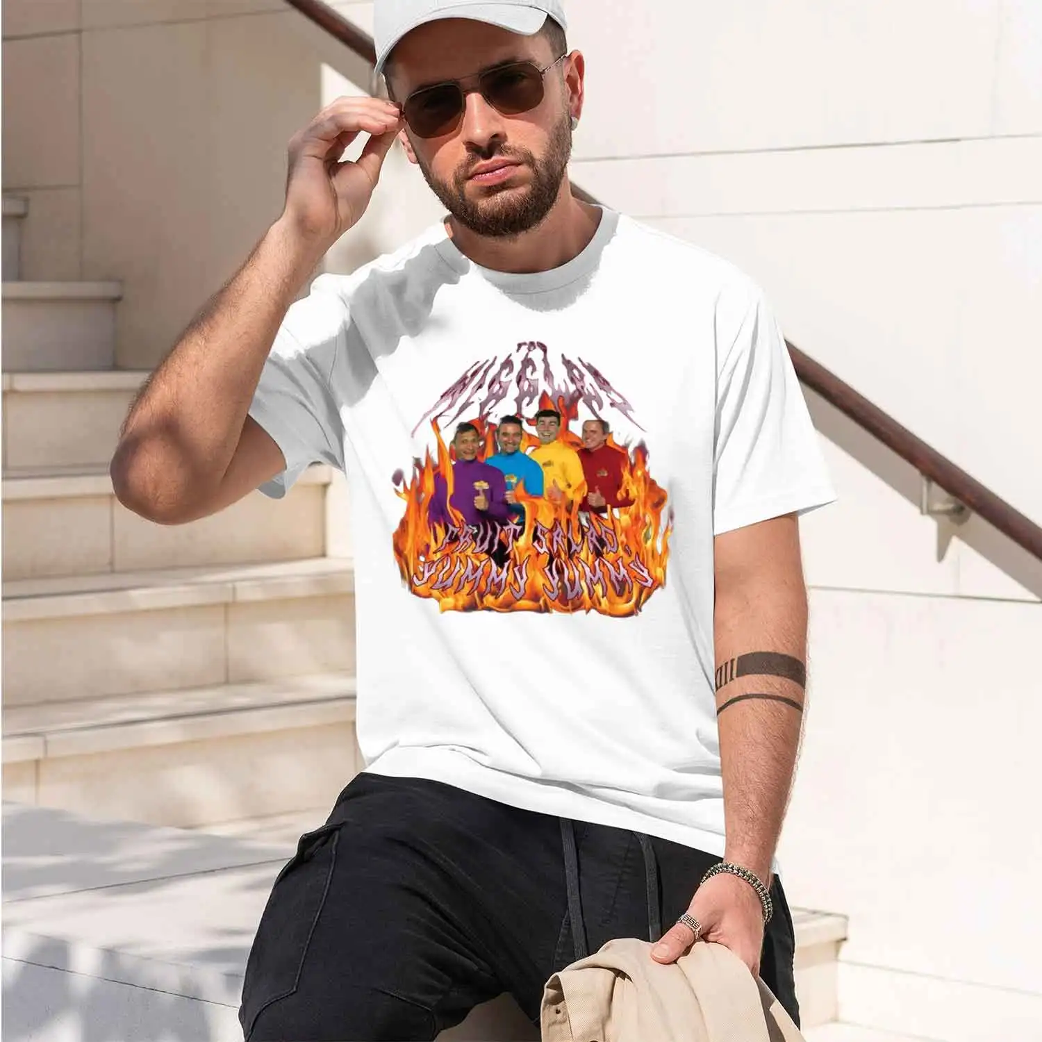 Style Men's T-Shirt Fruit Salad Jummys Flame Design Summer Casual Wear Gift For Fans 2026 New Model Short-sleeve crewneck TShirt