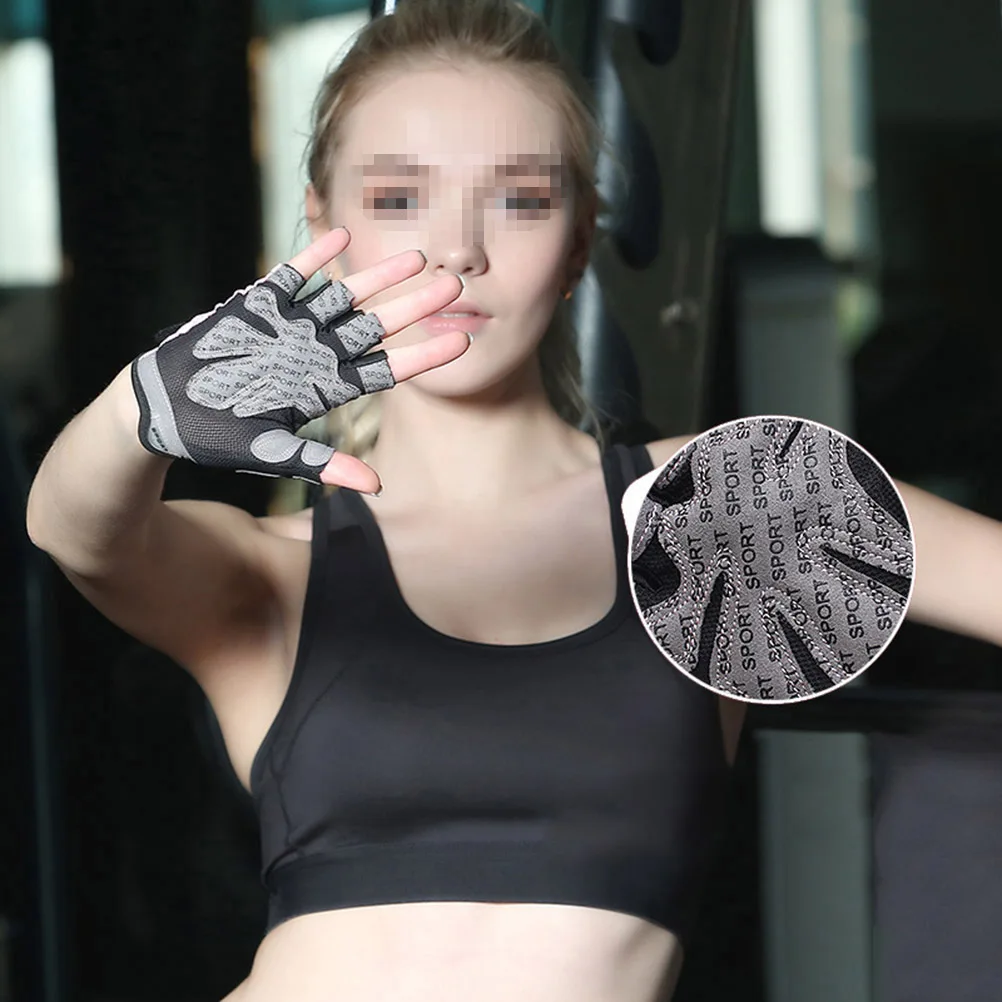 

Women Fitness Gloves Cycling Training Non slip Weightlifting Finger Pink Fingerless Workout Glove Ladies Sports Gloves