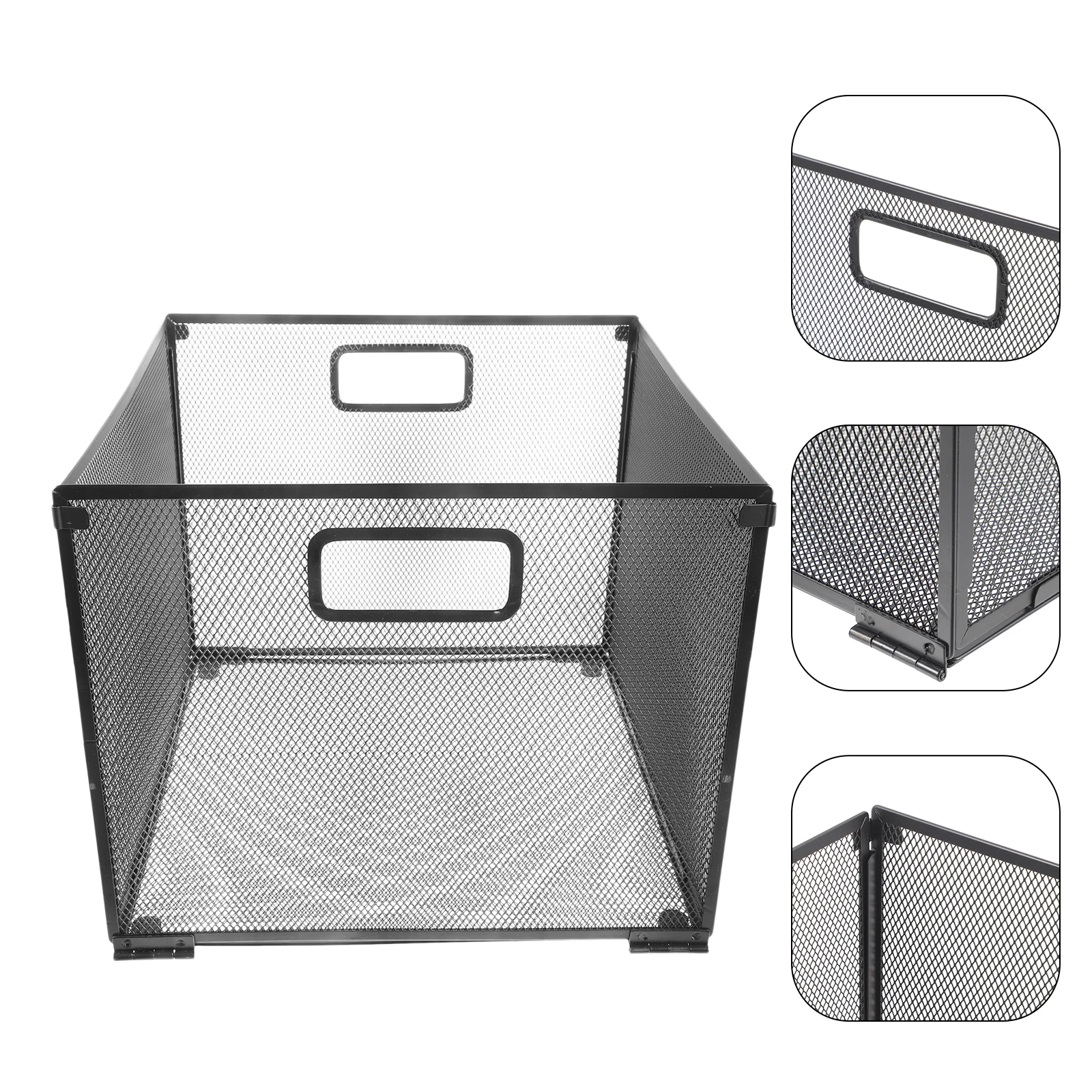 

Multifunctional Metal Frame Basket Holder for Desk Work Mesh Organizer Rack Iron Desktop Box Catalogs Folders Storage