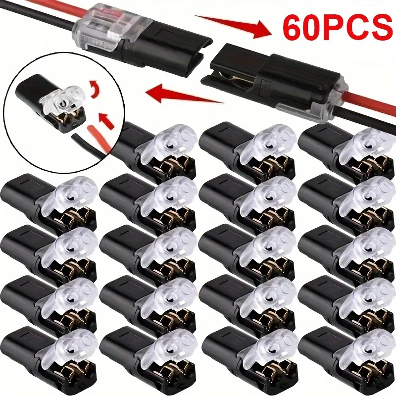 Connettore Elettrico Impermeabile 1/2/3 Pin per Automobili - Striscia di Terminali Sigillata e Anti Polvere Connessione Cavo Elettrico AutoConnettore 1 Pin Auto Terminale 2 Pin Impermeabile Connettore 3 Pin Sigillato S