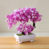 Artificial Plants Bonsai Small Tree Pot Fake Plant Flowers Potted For Hotel Garden Home Room Decor Wedding Party Table Ornaments