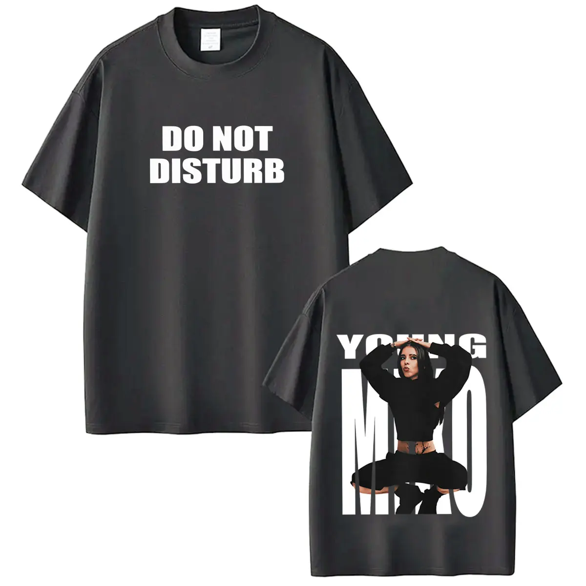 Young Miko Do Not Disturb Tour 2026 Print Tees Men Women Gothic Punk T-shirts Short-sleeved Loose Casual Cotton Hip-hop T-shirts