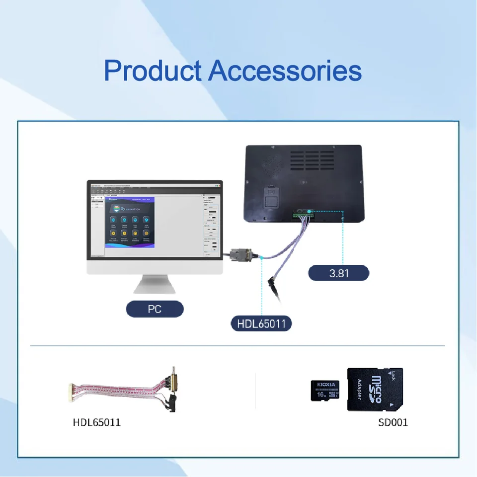 Pantalla TFT LCD HMI de 7 pulgadas 800*480 píxeles 16.7M colores con panel táctil y carcasa DMG80480T070_15WTR 4