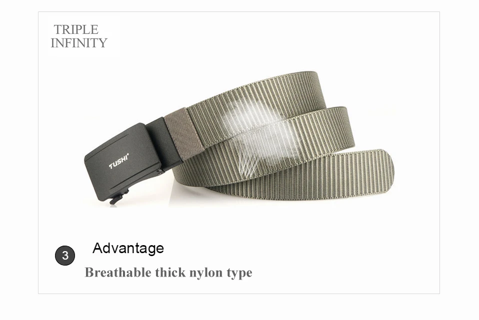 New Metal Automatic Buckle Nylon Tactical Belts For Men Adjustable Trousers Waistband Outdoor 3.8cm Width Sports Belt Quick Dry