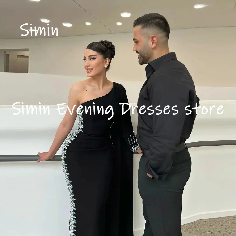 

Simin Satin Mermaid One-shoulder Sequins Populer Formal Prom Gown Ankle-length Evening Elegant Party dresses for women 2023