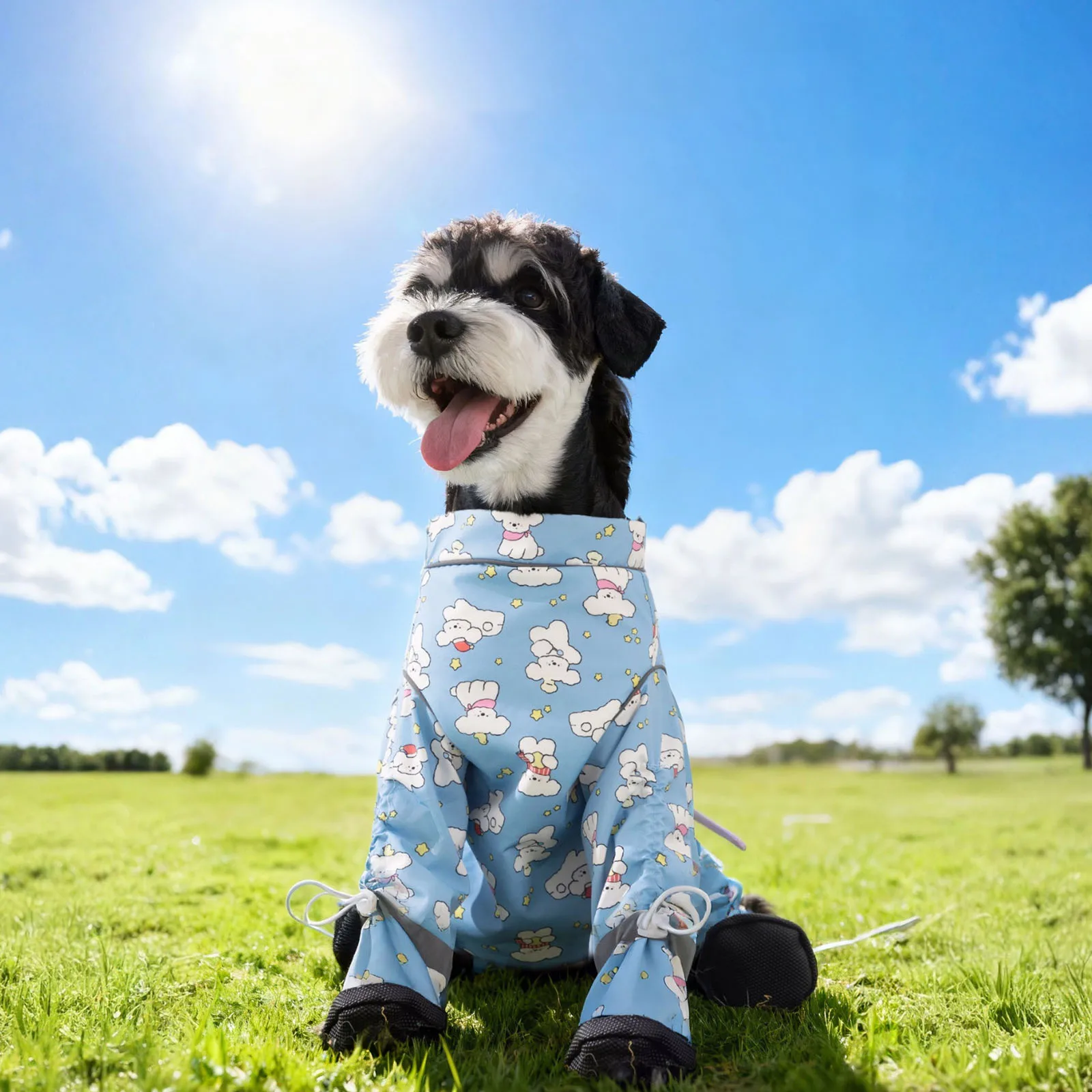 Pet Waterproof Dustproof Suspender Pants, Full-Coverage Belly Protective Trousers