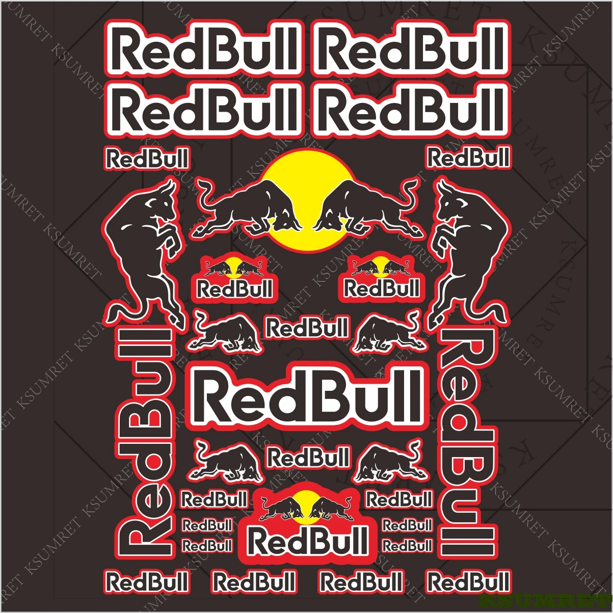 

Для мотоцикла Red Bull наклейка наклейка на бак логотип наклейки
