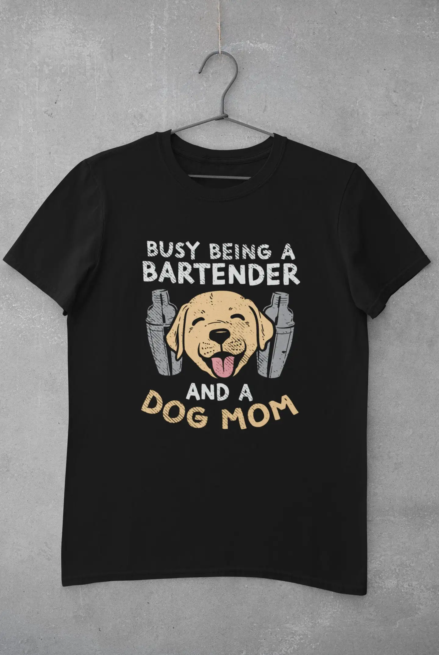 Wedding Bartender T Shirt Bar Owner Waitress Barman And A Dog Mom