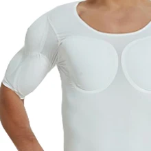 Mann Shaper Falsche Muskel Brust T-Shirt Cosplay Body Elastische Gefälschte Schultern Gepolsterte Unterwäsche Sport Kompression T-Shirts Bh – Detail 4