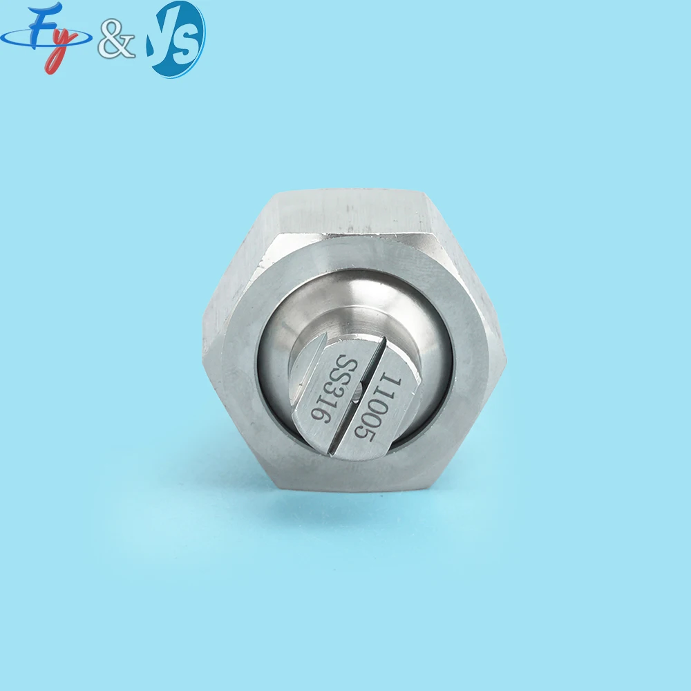 SS316 360 Degree Rotating Fan Pattern Jet Nozzle 110 Degree 5 Bar 11005 Durable Industrial Spray Nozzle