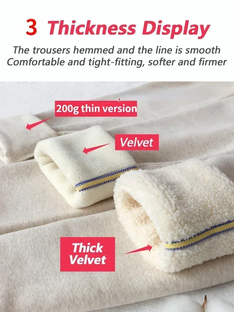 Damen-Leggings mit Fleece, dick, warm, Samt, Baumwolle, Strumpfhosen, Damen-Leggings, Winter, dünn, grau, Thermo-Leggings für Damen