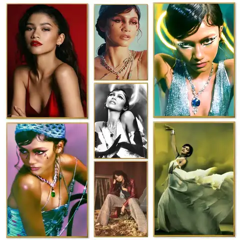 American actress z-Zendaya Poster Paper Print Home Living Room Bedroom Entrance Bar Cafe Art Painting Decoration
