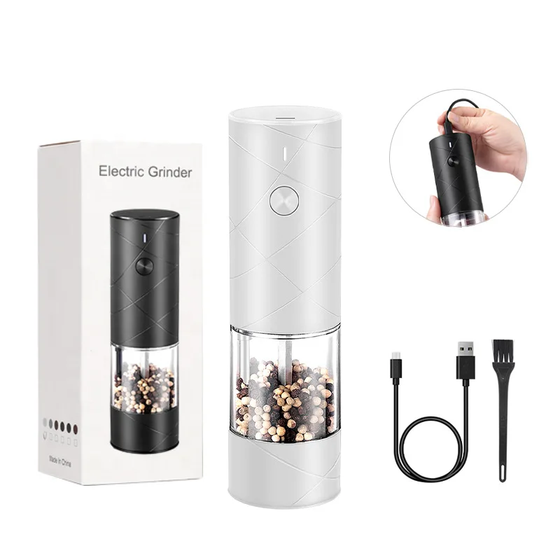 Rechargeable pepper grinder electric rose salt pepper grinder household small wireless automatic pepper grinder