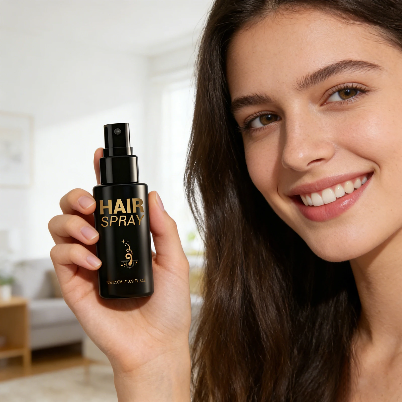 Menthol Hair Spray Add Shine Lasting Hold Fluffy Volume Maintain Moisturizing Reducing Frizz Quickly Dryness Hair Styling Spray