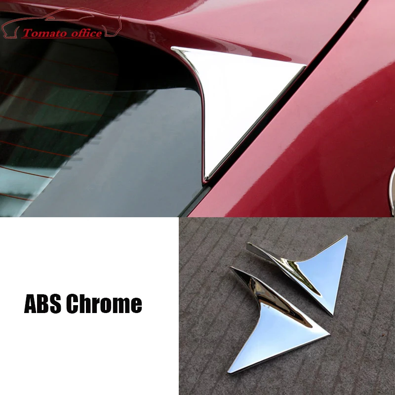 

ABS Chrome For Honda Vezel HR-V HRV 2014/15/16/17/18 Rear Trunk Window Spoiler Pillar Post Cover Trim Molding Garnish 2pcs