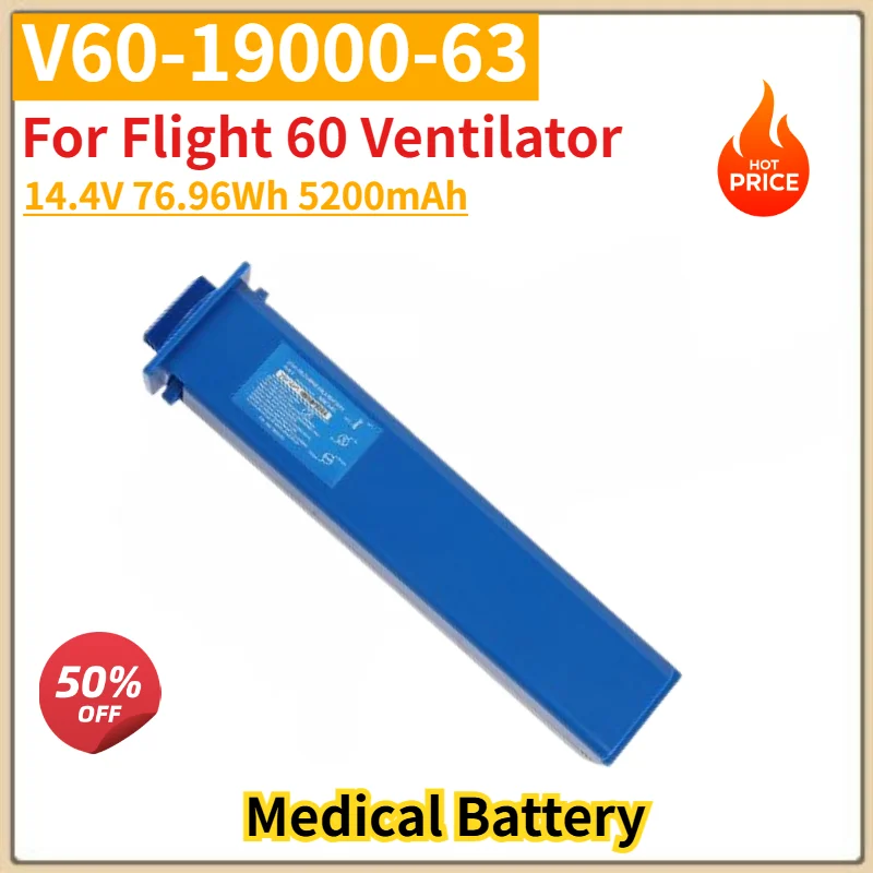 

V60-19000-63 High Quality Medical Battery 14.4V 76.96Wh 5200mAh for Flight 60 Ventilator Brand New Replacement Battery