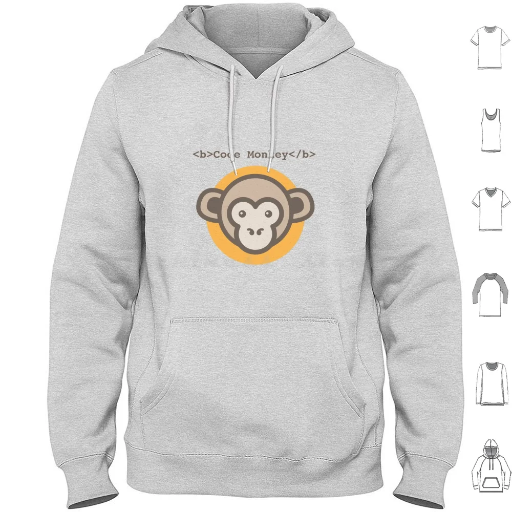 Code Monkey Hoodie Cotton Long Sleeve Code Monkey Coulton Programmer Nerd
